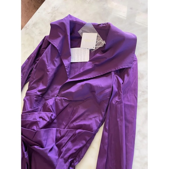 NEW La Perla purple sophisticated shirt dress US 2 - Picture 6 of 9